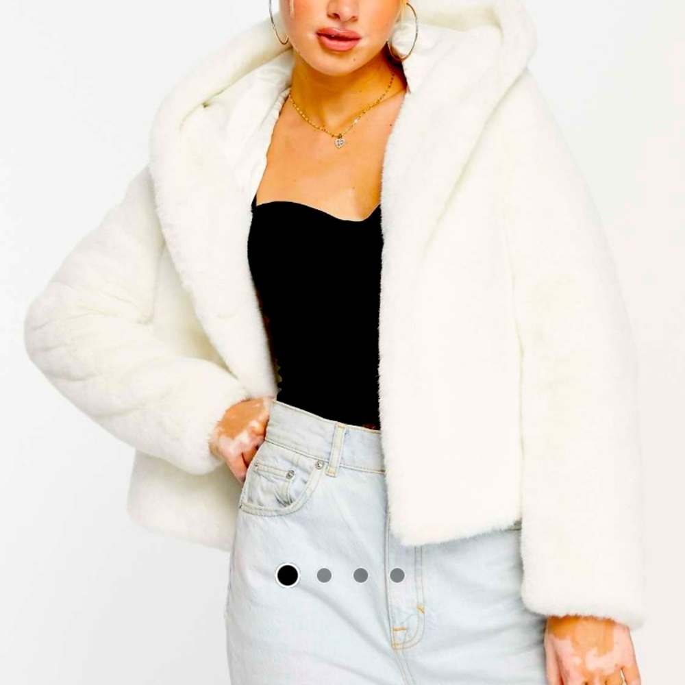 Ever New hooded coat in Winter White